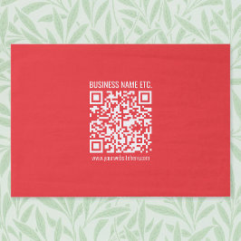 Maak direct je eigen QR-code | Bewerkbare rood Tissuepapier