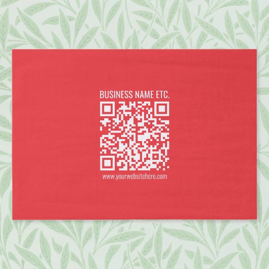 Maak direct je eigen QR-code | Bewerkbare rood Tissuepapier