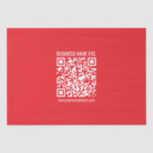 Maak direct je eigen QR-code | Bewerkbare rood Tissuepapier (Voorkant)