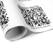 Maak direct QR-code en naam met betegeld patroon Cadeaupapier (Rol Hoek)