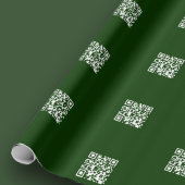 Maak direct QR-code met betegeld patroon diep groe Cadeaupapier