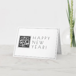 Maak direct QR-code | Stijlvol Gelukkig Nieuwjaar Kaart