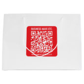 Maak direct uw eigen QR-code | Bewerkbare rood Groot Cadeauzakje (Voorkant)