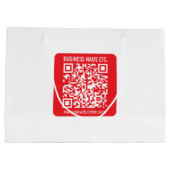 Maak direct uw eigen QR-code | Bewerkbare rood Groot Cadeauzakje (Achterkant)