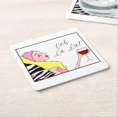 "Maak Diva tijd, dames!" Kartonnen Onderzetters (Schuin)