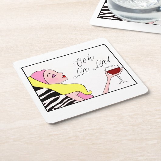 "Maak Diva tijd, dames!" Kartonnen Onderzetters (Schuin)