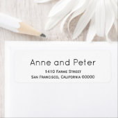 Maak douanenaam Elegant Wit Huwelijk Etiket (Insitu)