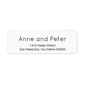 Maak douanenaam Elegant Wit Huwelijk Etiket (Voorkant)