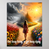 Maak druk leven of maak druk sterven offerte poster (Voorkant)