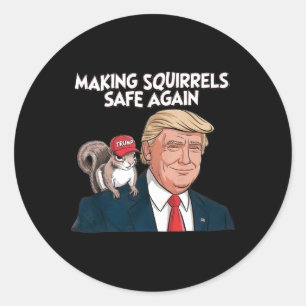 Maak eekhoorns weer veilig Trump 2024 Ronde Sticker
