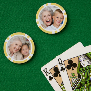 Maak een aangepast foto-thuis toernooi spel poker chips