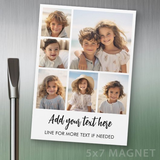 Maak een aangepaste 6 foto koelkastmagneet