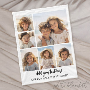 Maak een aangepaste 6 foto - modern minimalisme fleece deken