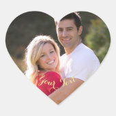 Maak een aangepaste blad met hartvormige fotostick hart sticker (Voorkant)