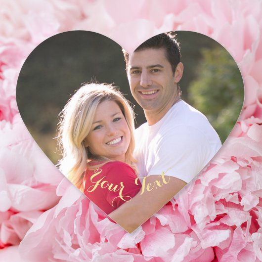 Maak een aangepaste blad met hartvormige fotostick hart sticker