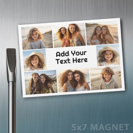Maak een aangepaste collage van 8 foto's met tekst
