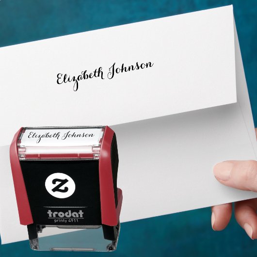 Maak een aangepaste, elegante handtekening naam zelfinktende stempel