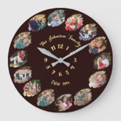 Maak een aangepaste foto collage met familiefoto's grote klok (Voorkant)