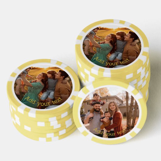 Maak een aangepaste foto-thuis toernooi spelavond poker chips (Opstapeling)