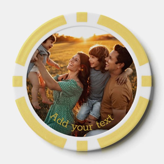 Maak een aangepaste foto-thuis toernooi spelavond poker chips (Voorkant)