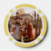 Maak een aangepaste foto-thuis toernooi spelavond poker chips (Achterkant)