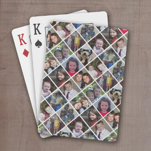 Maak een aangepaste fotocollage met 12 foto's pokerkaarten