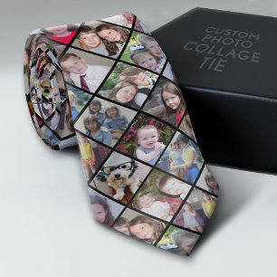 Maak een aangepaste fotocollage met 12 foto's stropdas