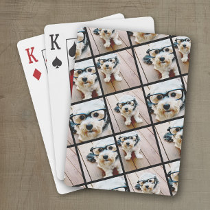 Maak een aangepaste fotocollage met 4 foto's pokerkaarten
