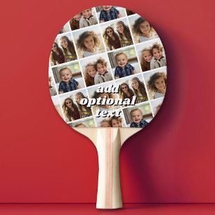 Maak een aangepaste fotocollage met 4 foto's tafeltennisbatje