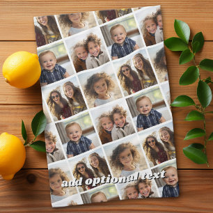Maak een aangepaste fotocollage met 4 foto's theedoek