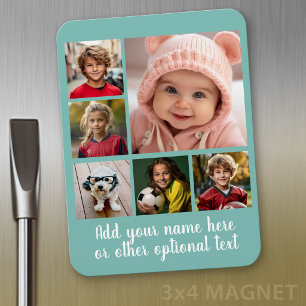 Maak een aangepaste fotocollage met 6 foto's magneet