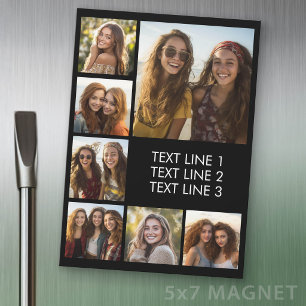 Maak een aangepaste fotocollage met 7 foto's magne
