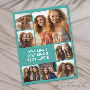 Maak een aangepaste fotocollage met 7 foto's - tek fleece deken