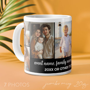 Maak een aangepaste fotocollage met 7 foto's - tek grote koffiekop