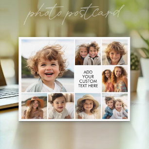 Maak een aangepaste fotocollage met 8 foto's briefkaart