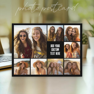 Maak een aangepaste fotocollage met 8 foto's briefkaart