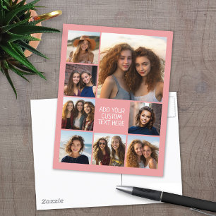 Maak een aangepaste fotocollage met 8 foto's briefkaart