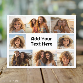 Maak een aangepaste fotocollage met 8 foto's briefkaart