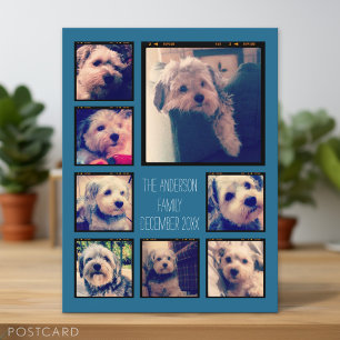 Maak een aangepaste fotocollage met 8 foto's briefkaart
