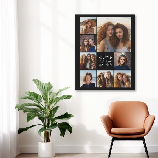 Maak een aangepaste fotocollage met 8 foto's canvas afdruk