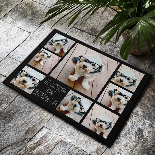 Maak een aangepaste fotocollage met 8 foto's deurmat