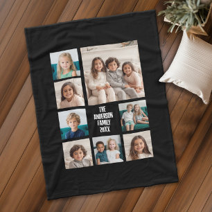 Maak een aangepaste fotocollage met 8 foto's fleece deken