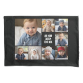 Maak een aangepaste fotocollage met 8 foto's kussensloop (Voorkant)