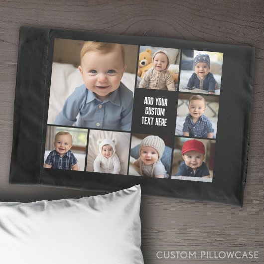 Maak een aangepaste fotocollage met 8 foto's kussensloop