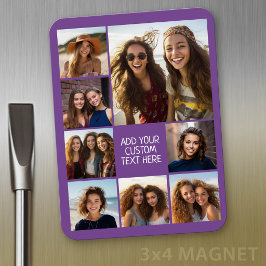 Maak een aangepaste fotocollage met 8 foto's magneet