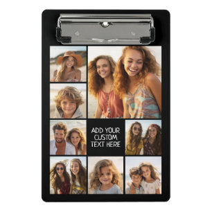 Maak een aangepaste fotocollage met 8 foto's mini klembord