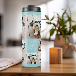 Maak een aangepaste fotocollage met 8 foto's thermosbeker
