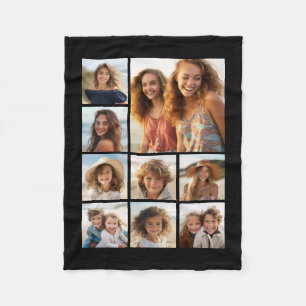 Maak een aangepaste fotocollage met 9 foto's fleece deken