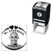 Maak een aangepaste grappige gezicht leraar goedke  zelfinktende stempel (In situ)