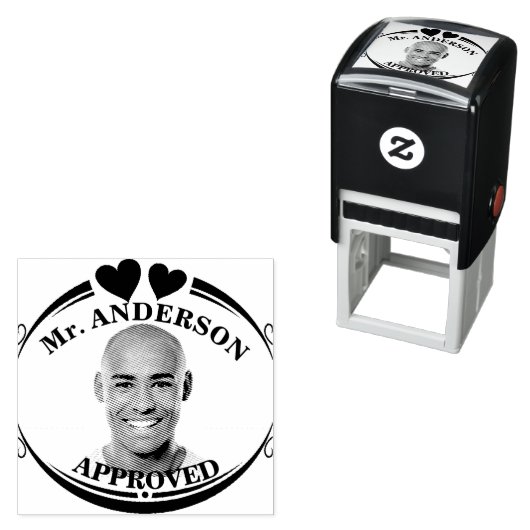 Maak een aangepaste grappige gezicht leraar goedke  zelfinktende stempel (In situ)